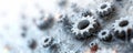 Futuristic Generative AI Concept with Gray Gears and Tech Elements on White Background Generative AI