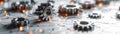 Futuristic Generative AI Technology with Abstract Gray Gears on White Background Generative AI