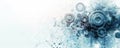 Futuristic Generative AI Technology Concept with Gray Gears and Tech Elements on White Background Generative AI