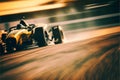 Futuristic generic concept sport Formula one car speeding on the road, generative ai Royalty Free Stock Photo