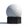Futuristic Geodesic Dome Structure on a Dark Base sphere globe Royalty Free Stock Photo