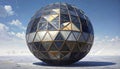 Futuristic Geodesic Sphere Architecture in a Cloudy Sky Royalty Free Stock Photo