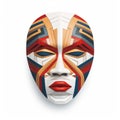 Futuristic Geometric African Ethnicity Mask By J. Cole