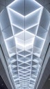 Futuristic Geometric Luminous Ceiling Design Royalty Free Stock Photo