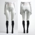 Futuristic Glam: 3d Model Of Female Leg With Sculptural Costumes
