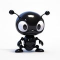 Futuristic Glamour: Black Cartoon Ant Baby In 3d Pixar Style