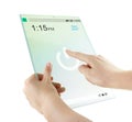 Futuristic glass digital tablet