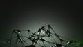 Futuristic glass microstructure 3D render