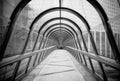 Futuristic glass tunnel Royalty Free Stock Photo