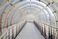 Futuristic glass tunnel Royalty Free Stock Photo