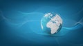Futuristic Global Business, Cloud Computing, Digital Network Connections and Technology Design Concept with Earth Globe Royalty Free Stock Photo