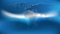 Futuristic Global Business, Cloud Computing, Digital Network Connections and Technology Design Concept with World Map Royalty Free Stock Photo
