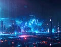 Global Financial Market Data Visualization World Map Technology Business Analytics Futuristic Background AI Generated Illustration Royalty Free Stock Photo