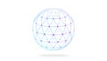 Futuristic globe data network background