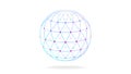 Futuristic globe data network background