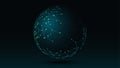 Futuristic globe data network elements abstract background