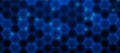 Futuristic Glowing Blue Hexagonal Grid Background