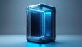 Futuristic Glowing Blue Server Technology Royalty Free Stock Photo
