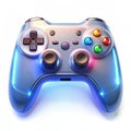 Glowing gaming console controller with animated buttons Royalty Free Stock Photo