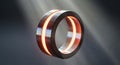 Futuristic Glowing Ring with Orange Light Royalty Free Stock Photo