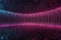Futuristic glowing wave design with abstract, dynamic flow. Royalty Free Stock Photo