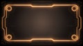 Futuristic Golden HUD Frame with High-Tech Digital Interface Borders Royalty Free Stock Photo