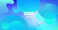 Bright Neon Gradient Overlay Futuristic Vector Pattern. Fluid Color Retro Tech Glitch Circles Cover. Festival Poster Business.