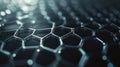 Futuristic Graphene Sheet with Hexagonal Nanostructure Design Royalty Free Stock Photo