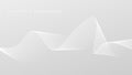 Futuristic gray white abstract background with shining wave lines pattern for banner, wallpaper, cover. Royalty Free Stock Photo