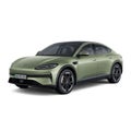 Futuristic Green Electric Crossover SUV â Front Three-Quarter View Royalty Free Stock Photo