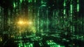 futuristic green matrix code Royalty Free Stock Photo