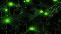 Futuristic Green Neon Circuitry Abstract Background