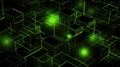 Futuristic Green Neon Light Abstract Technology Background