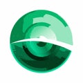 Futuristic Green Planet Icon Royalty Free Stock Photo