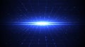 Futuristic grid background with light burst. Abstract digital tunnel for high-speed data flow, cyber space and virtual reality Royalty Free Stock Photo