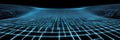 Futuristic grid design featuring holographic effects and glowing nodes creating a digital interface environment Royalty Free Stock Photo