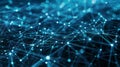 Futuristic grid pattern background with interconnected AI nodes and data streams Royalty Free Stock Photo