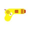 Futuristic gun vector illustration weapon laser. Science fiction futuristic game gun blaster. Handgun pistol alien icon military