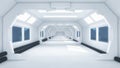 Futuristic hall alien spaceship Royalty Free Stock Photo