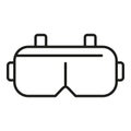 Futuristic headset icon outline vector. Vr reality