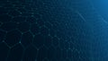 Futuristic hexagon background. Abstract technology background. Technology concept. Abstract 3d vector illustration. Royalty Free Stock Photo