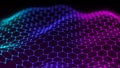 Futuristic hexagon background. Digital technology background. Background for presentation design. Abstract technology Royalty Free Stock Photo