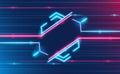 Futuristic hexagon HUD abstracts.Future theme concept background.vector and illustration