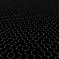 Futuristic Hexagon Pattern Abstract Background. 3d Render Illustration. Space surface. Dark sci-fi backdrop. Dots and Royalty Free Stock Photo