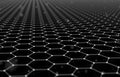 Futuristic Hexagon Pattern Abstract Background. 3d Render Illustration. Space surface. Dark sci-fi backdrop. Dots and Royalty Free Stock Photo