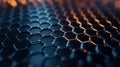 Futuristic Hexagonal Graphene Sheet with Nanostructured Design Royalty Free Stock Photo