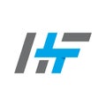 futuristic of hf letter logo vector icon illustration Royalty Free Stock Photo