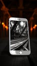 Stunning high contrast black and white smartphone background that enhances interface