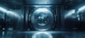 Futuristic High-Security Vault with Retinal and Voice Recognition Technology