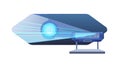 Futuristic Hologram Projector Device, vector design Generative AI Royalty Free Stock Photo